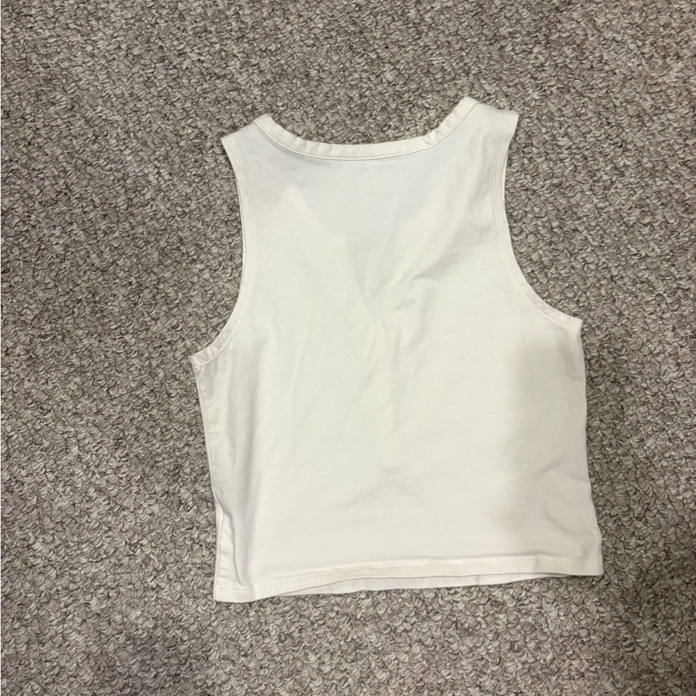 PacSun Cream Button-Front Tank Top - Picture 3 of 3